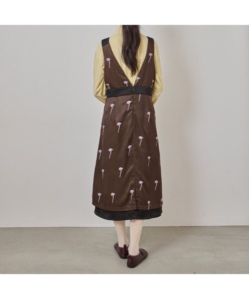 COMMON+HAUS(コモンハウス)の「プリント柄サロペットワンピース(ワンピース・レディース・ライム/ブラウン・M/L)」の16枚目の写真