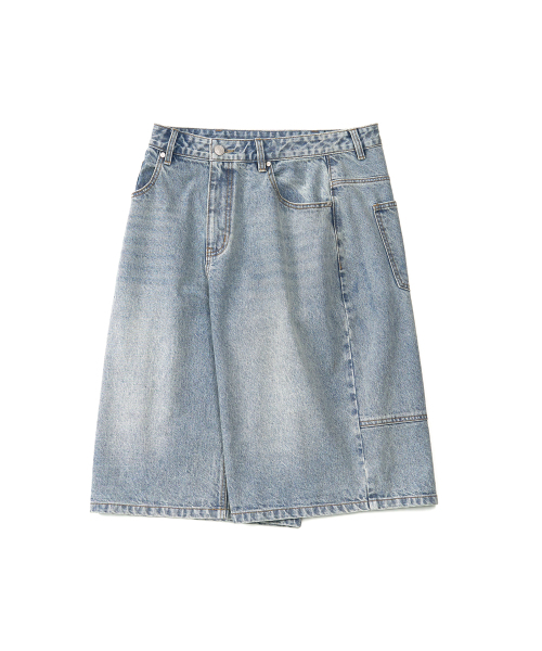 EXCONTAINER(エックスコンテナ)の「インシジョン バミューダデニムパンツ (ライトブルー)(その他パンツ・メンズ・その他・SMALL/MEDIUM/LARGE/X-LARGE)」の3枚目の写真