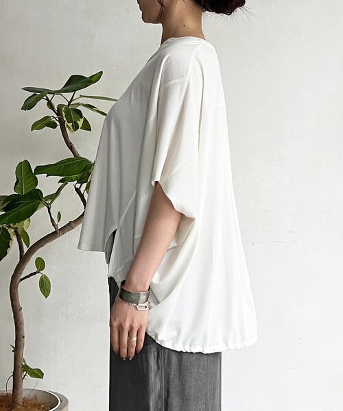un dix cors(アンディコール)の「ドロストスキッパープルオーバー(Tシャツ/カットソー・レディース・オレンジ/ブラック/ブルー/オフホワイト・FREE)」の12枚目の写真