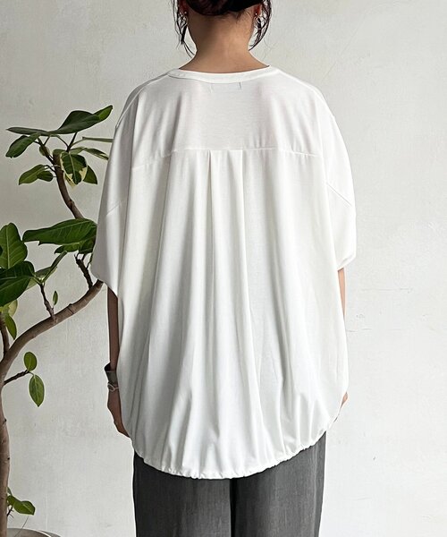 un dix cors(アンディコール)の「ドロストスキッパープルオーバー(Tシャツ/カットソー・レディース・オレンジ/ブラック/ブルー/オフホワイト・FREE)」の13枚目の写真