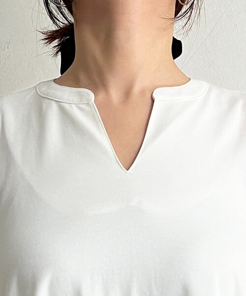 un dix cors(アンディコール)の「ドロストスキッパープルオーバー(Tシャツ/カットソー・レディース・オレンジ/ブラック/ブルー/オフホワイト・FREE)」の15枚目の写真