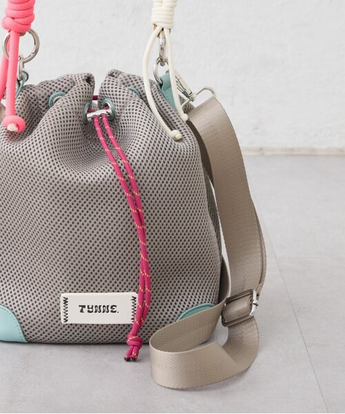 CIAOPANIC TYPY(チャオパニックティピー)の「:【TYNNE.】【軽量】2WAY配色メッシュロープ巾着バッグ(ショルダーバッグ・レディース・キャメル/グレー/カーキ/ブラック・ONE SIZE)」の17枚目の写真