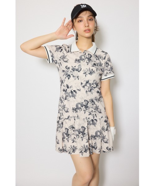RIENDA GOLF 一部店舗・WEB限定】ローウエストプリーツポロワンピース