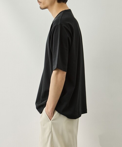 ATON(エイトン)の「【ATON/エイトン】DRY COTTON JERSEY STANDARD T-SHIR(Tシャツ/カットソー・メンズ・ホワイト/ブラック・2/4/6)」の4枚目の写真