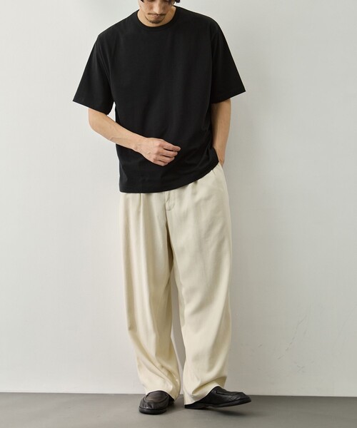 ATON(エイトン)の「【ATON/エイトン】DRY COTTON JERSEY STANDARD T-SHIR(Tシャツ/カットソー・メンズ・ホワイト/ブラック・2/4/6)」の6枚目の写真