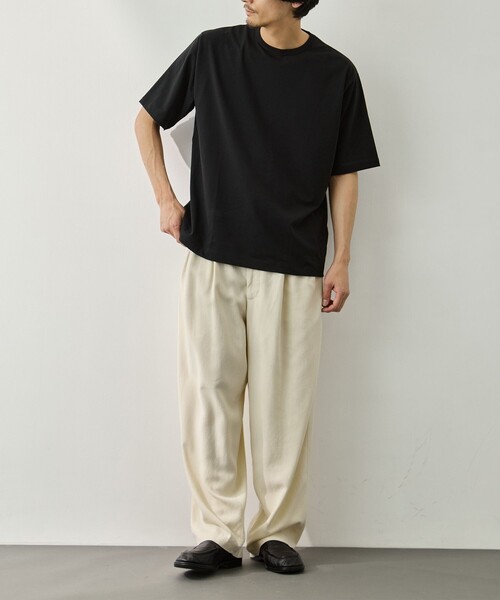 ATON(エイトン)の「【ATON/エイトン】DRY COTTON JERSEY STANDARD T-SHIR(Tシャツ/カットソー・メンズ・ホワイト/ブラック・2/4/6)」の7枚目の写真