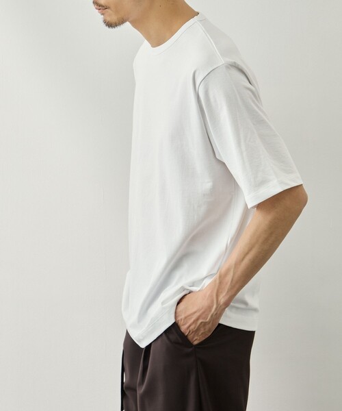 ATON(エイトン)の「【ATON/エイトン】DRY COTTON JERSEY STANDARD T-SHIR(Tシャツ/カットソー・メンズ・ホワイト/ブラック・2/4/6)」の12枚目の写真