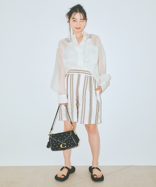 COLORME(カラーミー)の「【AKB48 伊藤百花 着用】ゆったり オーバーサイズ シアーシャツ(シャツ/ブラウス・レディース・ホワイト/ブラック・FREE)」の17枚目の写真