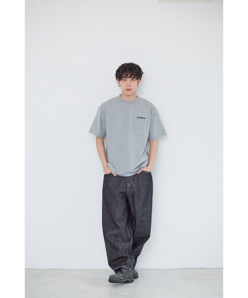 AIRWALK(エアウォーク)の「【AIRWALK/エアウォーク】半袖プリントTシャツ メンズ/プリントT/胸ポケット/カジュアル/ストリート/夏服(Tシャツ/カットソー・メンズ・パープル/ホワイト/杢グレー/ブラック・MEDIUM/LARGE/X-LARGE)」の4枚目の写真