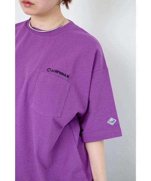 AIRWALK(エアウォーク)の「【AIRWALK/エアウォーク】半袖プリントTシャツ メンズ/プリントT/胸ポケット/カジュアル/ストリート/夏服(Tシャツ/カットソー・メンズ・パープル/ホワイト/杢グレー/ブラック・MEDIUM/LARGE/X-LARGE)」の14枚目の写真