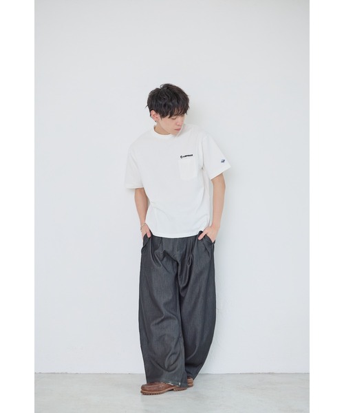 AIRWALK(エアウォーク)の「【AIRWALK/エアウォーク】半袖プリントTシャツ メンズ/プリントT/胸ポケット/カジュアル/ストリート/夏服(Tシャツ/カットソー・メンズ・パープル/ホワイト/杢グレー/ブラック・MEDIUM/LARGE/X-LARGE)」の6枚目の写真