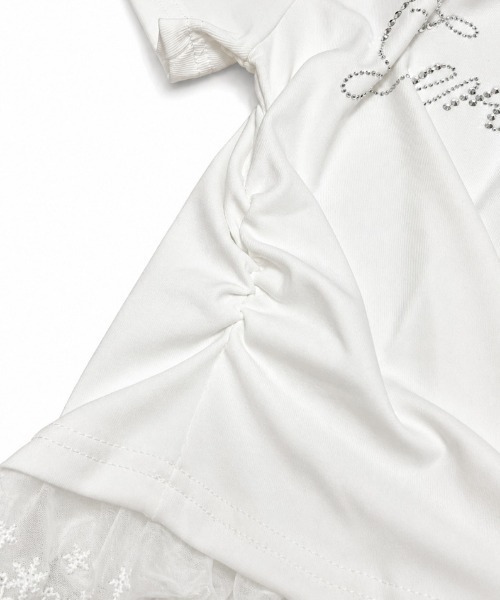 NANEA(ナネア)の「フロントロゴビジュー レースフリルワンショルダーTシャツ(Tシャツ/カットソー・レディース・ブラック/グレー/ホワイト・MEDIUM)」の19枚目の写真