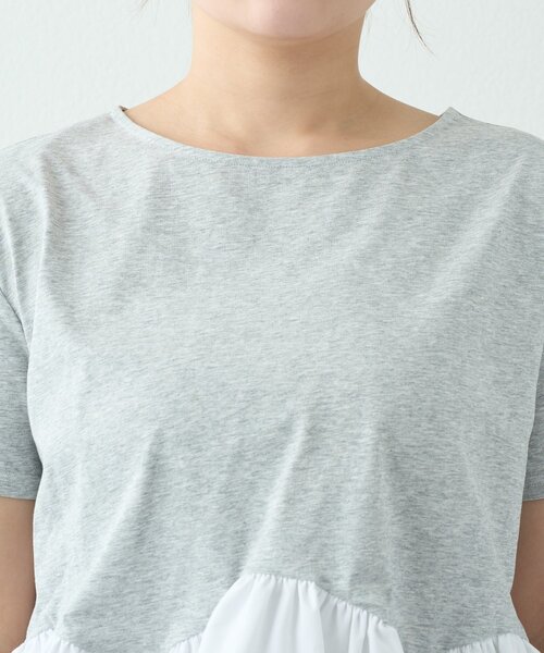 La boutique BonBon(ラブティックボンボン)の「【再予約決定!・KAZUMI監修】ペプラムドッキングカットソー(Tシャツ/カットソー・レディース・グレー/ホワイト/ネイビー・FREE)」の14枚目の写真