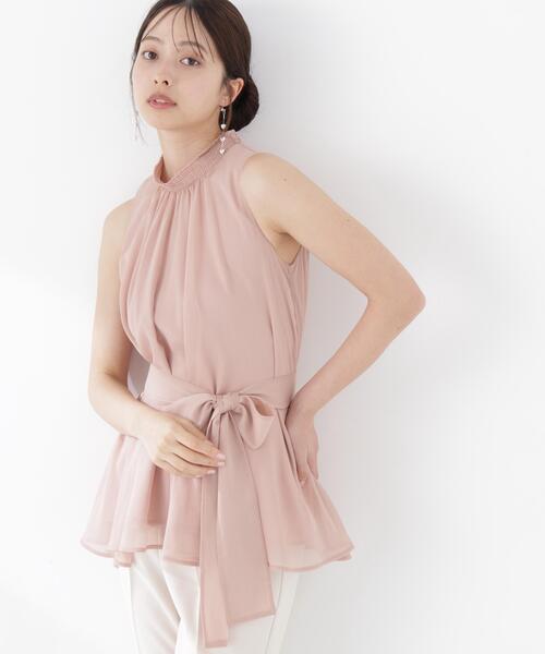 PROPORTION BODY DRESSING（プロポーションボディドレッシング）の「リボン付きギャザーブラウス / 1216210601（シャツ/ブラウス・レディース・ピンク/オフホワイト/ブラック・FREE）」の3枚目の写真