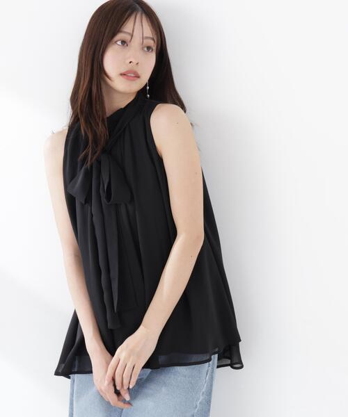 PROPORTION BODY DRESSING（プロポーションボディドレッシング）の「リボン付きギャザーブラウス / 1216210601（シャツ/ブラウス・レディース・ピンク/オフホワイト/ブラック・FREE）」の4枚目の写真
