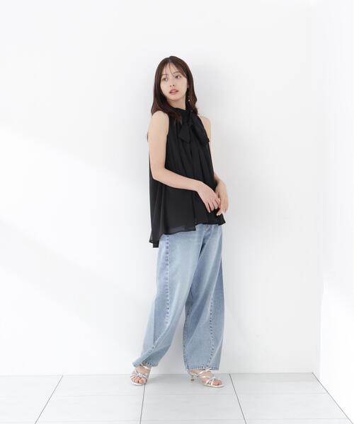 PROPORTION BODY DRESSING（プロポーションボディドレッシング）の「リボン付きギャザーブラウス / 1216210601（シャツ/ブラウス・レディース・ピンク/オフホワイト/ブラック・FREE）」の7枚目の写真