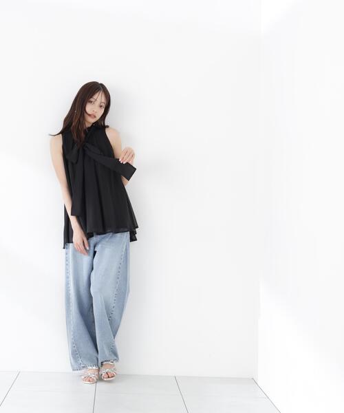 PROPORTION BODY DRESSING（プロポーションボディドレッシング）の「リボン付きギャザーブラウス / 1216210601（シャツ/ブラウス・レディース・ピンク/オフホワイト/ブラック・FREE）」の8枚目の写真