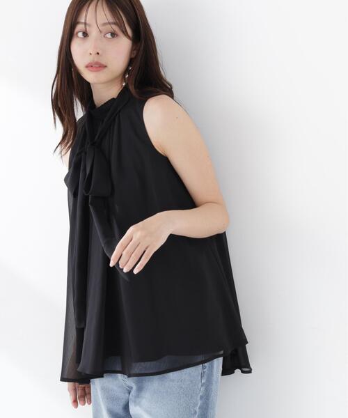PROPORTION BODY DRESSING（プロポーションボディドレッシング）の「リボン付きギャザーブラウス / 1216210601（シャツ/ブラウス・レディース・ピンク/オフホワイト/ブラック・FREE）」の9枚目の写真