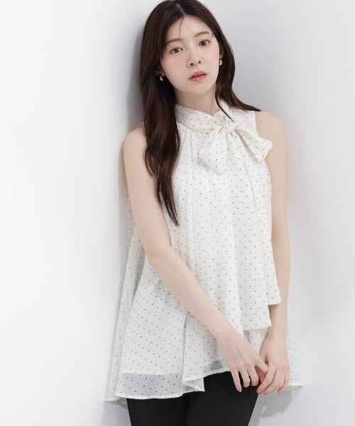 PROPORTION BODY DRESSING（プロポーションボディドレッシング）の「リボン付きギャザーブラウス / 1216210601（シャツ/ブラウス・レディース・ピンク/オフホワイト/ブラック・FREE）」の10枚目の写真