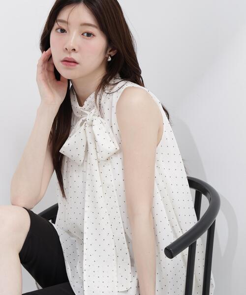PROPORTION BODY DRESSING（プロポーションボディドレッシング）の「リボン付きギャザーブラウス / 1216210601（シャツ/ブラウス・レディース・ピンク/オフホワイト/ブラック・FREE）」の11枚目の写真