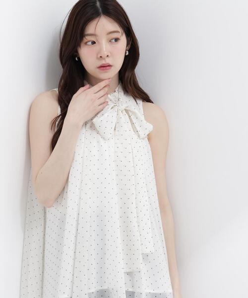 PROPORTION BODY DRESSING（プロポーションボディドレッシング）の「リボン付きギャザーブラウス / 1216210601（シャツ/ブラウス・レディース・ピンク/オフホワイト/ブラック・FREE）」の12枚目の写真
