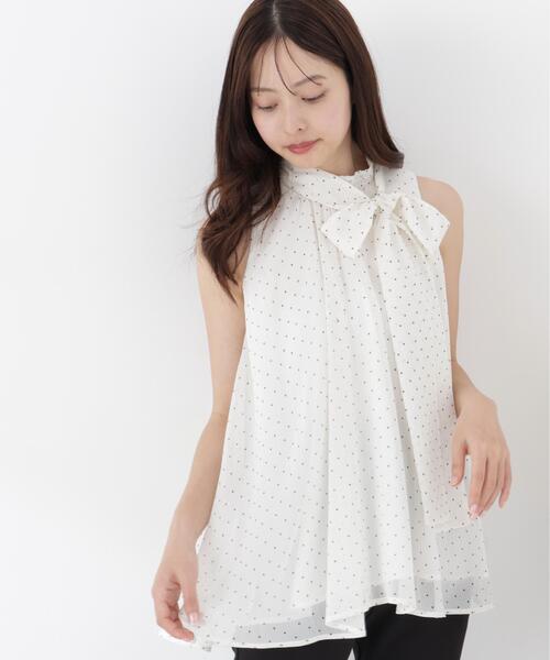 PROPORTION BODY DRESSING（プロポーションボディドレッシング）の「リボン付きギャザーブラウス / 1216210601（シャツ/ブラウス・レディース・ピンク/オフホワイト/ブラック・FREE）」の13枚目の写真