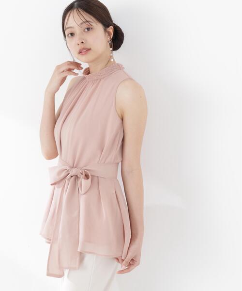 PROPORTION BODY DRESSING(プロポーションボディドレッシング)の「リボン付きギャザーブラウス / 1216210601(シャツ/ブラウス・レディース・ピンク/オフホワイト/ブラック・FREE)」の12枚目の写真