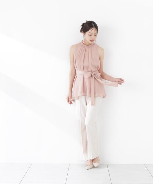 PROPORTION BODY DRESSING(プロポーションボディドレッシング)の「リボン付きギャザーブラウス / 1216210601(シャツ/ブラウス・レディース・ピンク/オフホワイト/ブラック・FREE)」の13枚目の写真
