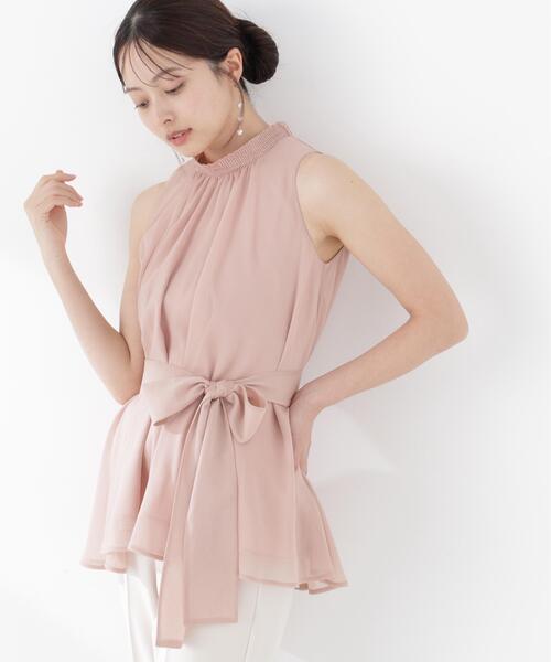 PROPORTION BODY DRESSING(プロポーションボディドレッシング)の「リボン付きギャザーブラウス / 1216210601(シャツ/ブラウス・レディース・ピンク/オフホワイト/ブラック・FREE)」の15枚目の写真