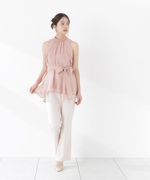 PROPORTION BODY DRESSING(プロポーションボディドレッシング)の「リボン付きギャザーブラウス / 1216210601(シャツ/ブラウス・レディース・ピンク/オフホワイト/ブラック・FREE)」の16枚目の写真