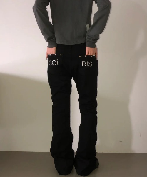 COIRIS(コイリス)の「◇COIRIS◇ブランド直輸入正規品/SELIC リベットポイントブーツ カットパンツ SELIC RIVET POINT BOOTS CUT PANTS(その他パンツ・レディース・ブラック・S/M)」の2枚目の写真