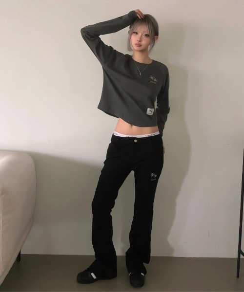 COIRIS(コイリス)の「◇COIRIS◇ブランド直輸入正規品/SELIC リベットポイントブーツ カットパンツ SELIC RIVET POINT BOOTS CUT PANTS(その他パンツ・レディース・ブラック・S/M)」の6枚目の写真