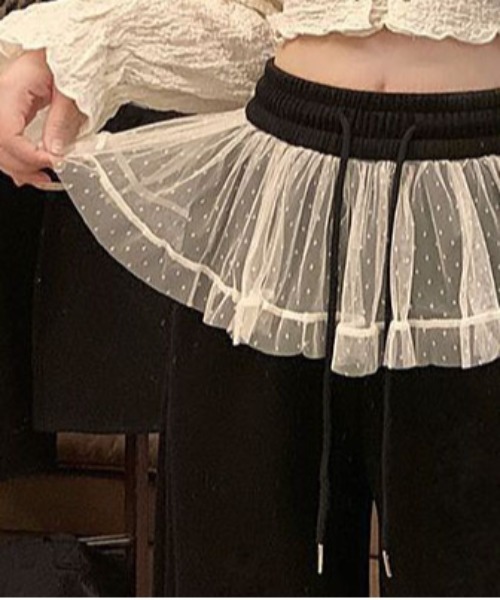&soiree(アンドソワレ)の「ウエストチュール付きスウェットワイドパンツ(スウェットパンツ・レディース・ブラウン/杢グレー/ブラック・SMALL/MEDIUM/LARGE/X-LARGE)」の8枚目の写真