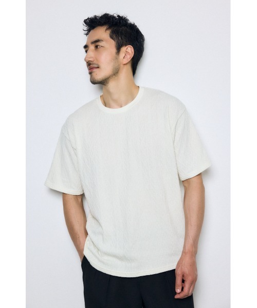 AZUL by moussy(アズールバイマウジー)の「総柄ニットソートップス(ニット/セーター・メンズ・ブラック/オフホワイト/グレー・SMALL/LARGE/MEDIUM)」の4枚目の写真