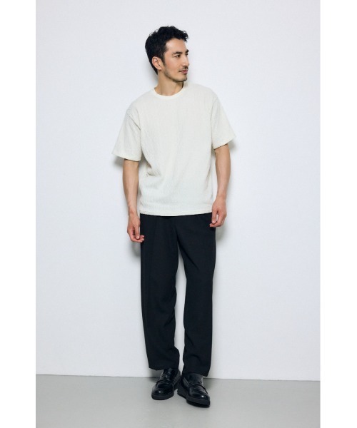 AZUL by moussy(アズールバイマウジー)の「総柄ニットソートップス(ニット/セーター・メンズ・ブラック/オフホワイト/グレー・SMALL/LARGE/MEDIUM)」の6枚目の写真
