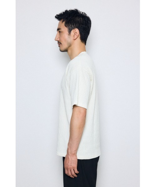 AZUL by moussy(アズールバイマウジー)の「総柄ニットソートップス(ニット/セーター・メンズ・ブラック/オフホワイト/グレー・SMALL/LARGE/MEDIUM)」の8枚目の写真