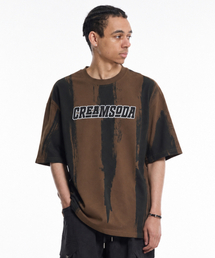 ペインテッドラウドロゴ半袖Tシャツブラウン