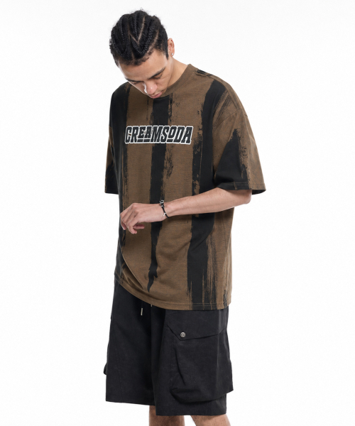 CREAM SODA LAB(クリームソーダラボ)の「ペインテッドラウドロゴ半袖Tシャツブラウン(Tシャツ/カットソー・メンズ・その他・MEDIUM/LARGE/X-LARGE)」の5枚目の写真