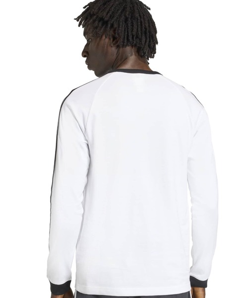 adidas(アディダス)の「adidas 3-STRIPES LONGSLEEVE TEE / アディダス 3ストライプス ロングスリーブ Tシャツ(Tシャツ/カットソー・メンズ・ホワイト・M/S/XXL/XL/L)」の9枚目の写真