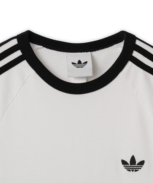 adidas(アディダス)の「adidas 3-STRIPES LONGSLEEVE TEE / アディダス 3ストライプス ロングスリーブ Tシャツ(Tシャツ/カットソー・メンズ・ホワイト・M/S/XXL/XL/L)」の3枚目の写真