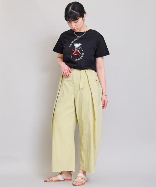 LHELBIE(レルビエ)の「イラストT(Tシャツ/カットソー・レディース・オフホワイト/チャコールグレー/ブラック・M)」の18枚目の写真