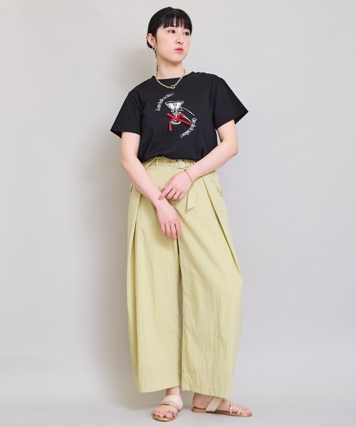 LHELBIE(レルビエ)の「イラストT(Tシャツ/カットソー・レディース・オフホワイト/チャコールグレー/ブラック・M)」の17枚目の写真