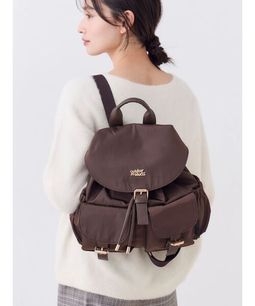 OUTDOOR PRODUCTS(アウトドアプロダクツ)の「【OUTDOOR PRODUCTS】ゴールドバックルミニリュック(バックパック/リュック・レディース・ブラウン/ネイビー/ブラック・FREE)」の5枚目の写真