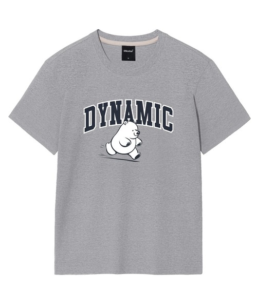 OKSTAR(オクスター)の「ダイナミッククマの半袖(Tシャツ/カットソー・レディース・ネイビー/ダークグリーン/グレー/ダークグレー/ブラック/ライトベージュ/ダークブルー/ライトグレー/カーキ/ホワイト/クリーム・SMALL/MEDIUM/LARGE/X-LARGE/2XL/3XL/4XL)」の4枚目の写真