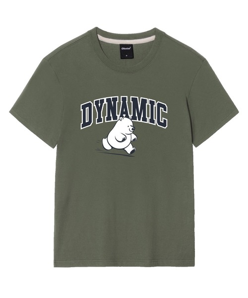 OKSTAR(オクスター)の「ダイナミッククマの半袖(Tシャツ/カットソー・レディース・ネイビー/ダークグリーン/グレー/ダークグレー/ブラック/ライトベージュ/ダークブルー/ライトグレー/カーキ/ホワイト/クリーム・SMALL/MEDIUM/LARGE/X-LARGE/2XL/3XL/4XL)」の9枚目の写真
