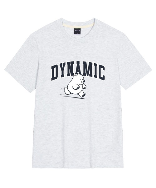 OKSTAR(オクスター)の「ダイナミッククマの半袖(Tシャツ/カットソー・レディース・ネイビー/ダークグリーン/グレー/ダークグレー/ブラック/ライトベージュ/ダークブルー/ライトグレー/カーキ/ホワイト/クリーム・SMALL/MEDIUM/LARGE/X-LARGE/2XL/3XL/4XL)」の3枚目の写真