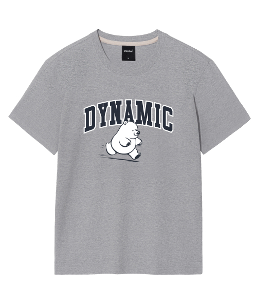 OKSTAR(オクスター)の「ダイナミッククマの半袖(Tシャツ/カットソー・レディース・ネイビー/ダークグリーン/グレー/ダークグレー/ブラック/ライトベージュ/ダークブルー/ライトグレー/カーキ/ホワイト/クリーム・SMALL/MEDIUM/LARGE/X-LARGE/2XL/3XL/4XL)」の15枚目の写真