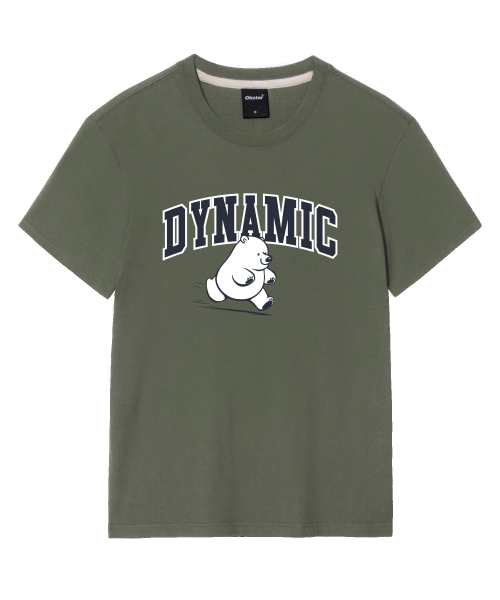 OKSTAR(オクスター)の「ダイナミッククマの半袖(Tシャツ/カットソー・レディース・ネイビー/ダークグリーン/グレー/ダークグレー/ブラック/ライトベージュ/ダークブルー/ライトグレー/カーキ/ホワイト/クリーム・SMALL/MEDIUM/LARGE/X-LARGE/2XL/3XL/4XL)」の22枚目の写真