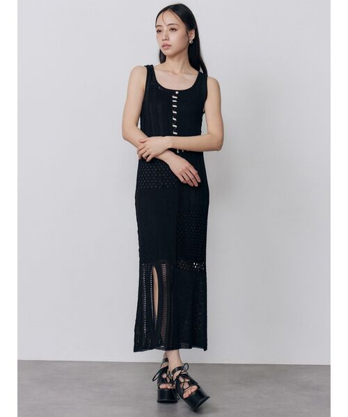 MURUA(ムルーア)の「ステッチパッチワークワンピース 夏服(ワンピース・レディース・アイボリー/ブラック・FREE)」の10枚目の写真
