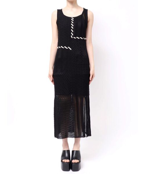 MURUA(ムルーア)の「ステッチパッチワークワンピース 夏服(ワンピース・レディース・アイボリー/ブラック・FREE)」の19枚目の写真